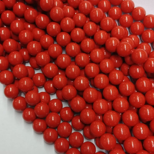 8mm glass coral beads