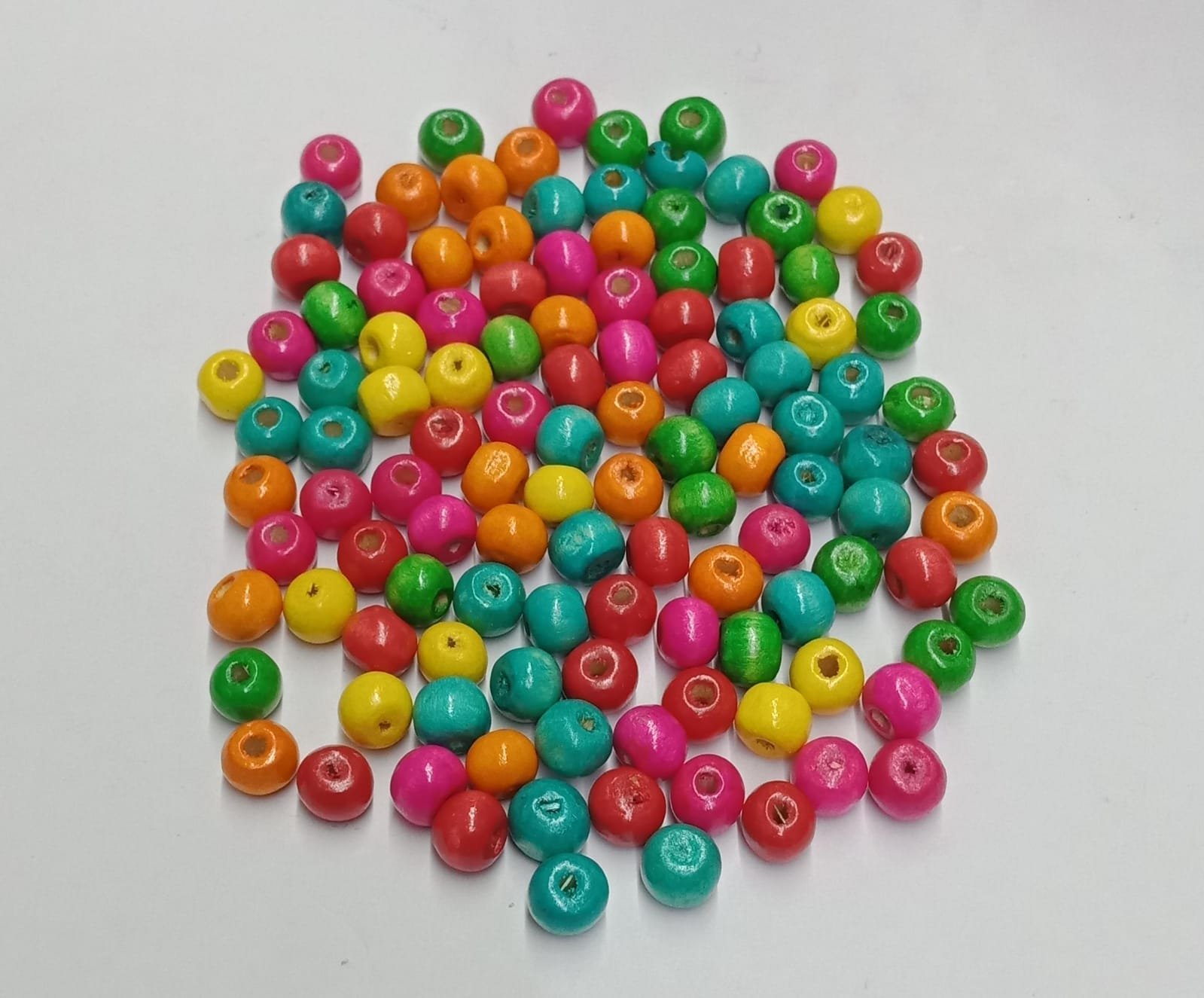 8mm Multicolour Wooden Beads